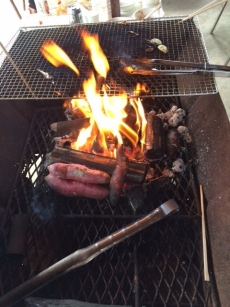 バーベキューの後、ちょっと焼き芋!(^^)!